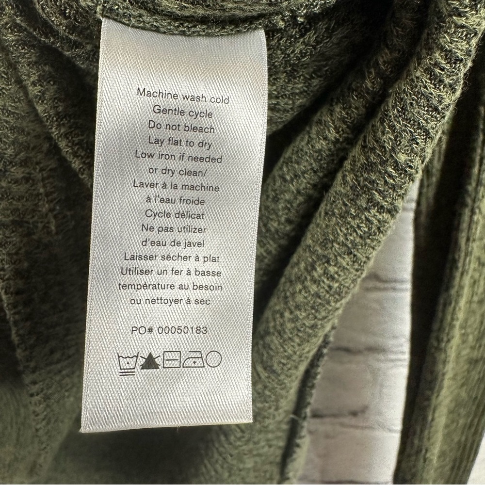 Rag & Bone Women’s Knit Rib Tee Long Sleeve Jersey Knit T-Shirt Green S - Picture 4 of 6